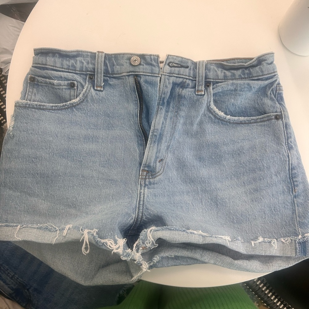 Abercrombie & Fitch Blue Jean Shorts High-Waisted